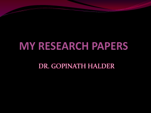 GN Halder - Dr. Gopinath Halder