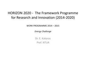 HORIZON 2020 main issues