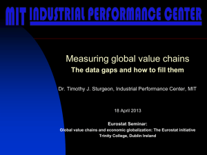 the data gaps and how to fill them. Presentation by Timothy Sturgeon