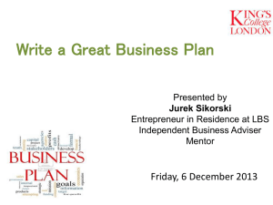 Write a great business plan