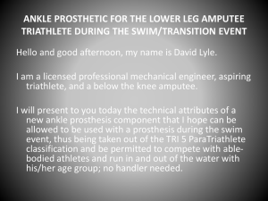 ANKLE PROSTHETIC FOR THE LOWER LEG AMPUTEE