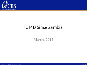 ICT4D Since Zambia and Project Information Data MGMT