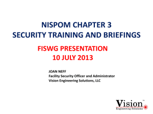 Basics-NISPOM Chapter 3 July 2013