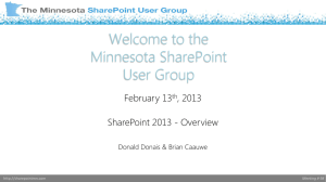 February 2013 MNSPUG - Minnesota SharePoint User Group