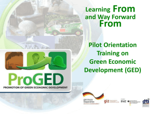 Pilot Orientation Training on GED