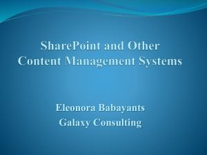 SharePoint and Other Content Management