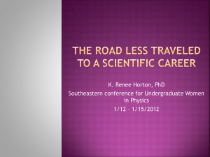 The road less traveled to a scientific career