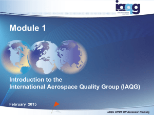 Module 1: Welcome and Introduction to the IAQG