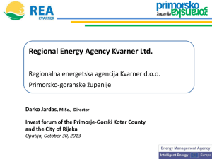 Regionalna energetska agencija Kvarner Ciottina 17b, 51000 Rijeka