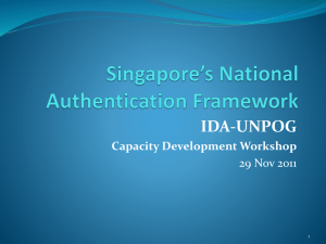 Singapore`s National Authentication Framework