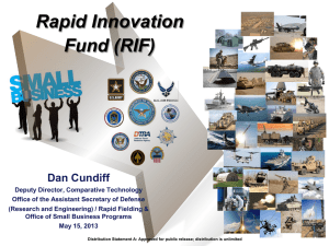 OSD Rapid Innovation Fund (RIF)