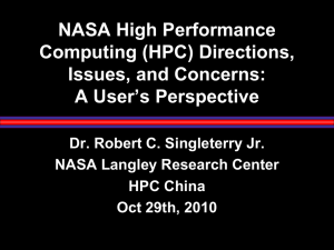 NASA High Performance Computing (HPC) Directions, Issues, and