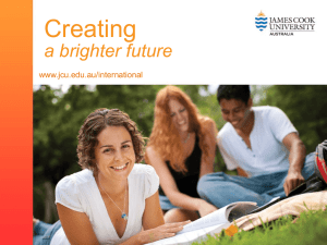 a brighter future - James Cook University