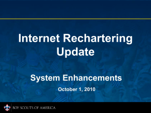 Internet Rechartering Training Update