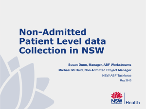 non-admitted patient level data collection in NSW