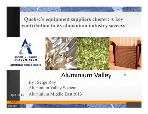 Quebec`s Equipment Suppliers Cluster