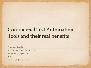 Commercial Test Automation Tools and their real