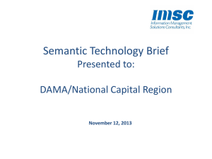 Semantic Technology Briefing - DAMA