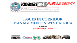corridor monitoring initiatives in west africa