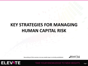 Specific Human Capital Strategies