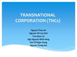 TRANSNATIONAL CORPORATION (TNCs)