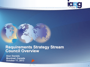 Requirements Strategy Stream Council Overview