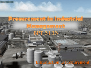 Procurement in Industrial Management