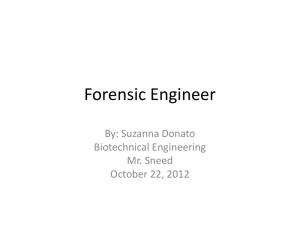 Forensic Engineer - Suzanna Donato Biotech