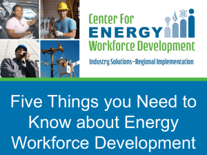 Five Things You Need to Know about Energy Workforce Development