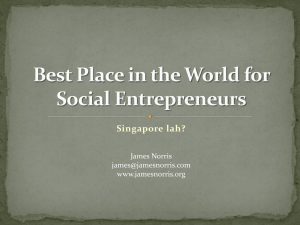 Best Place in the World for Social Entrepreneurs