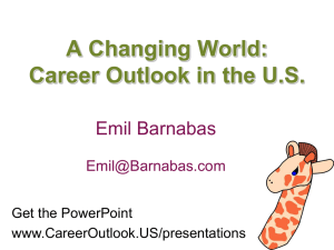 A Changing World - Career Outlook in the US