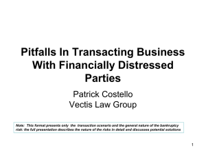 Pitfalls In Transacting Business With Financially