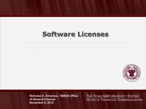 Software Licenses - The Texas A&M University System