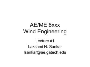 AE/ME 8xxx Wind Engineering - School of Aerospace Engineering