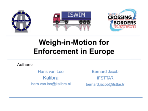 WIM for Enforcement - Euro Controle Route