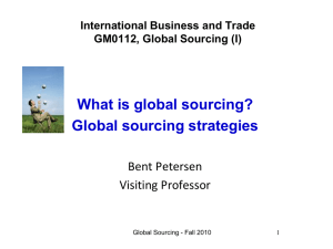 (I) What is global sourcing?