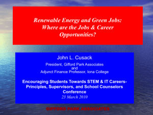 Renewable Energy and Green Jobs