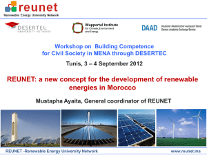 REUNET - Desertec University Network (DUN)