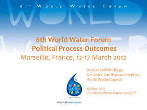 EN ATTENDANT LE FORUM… - 7th World Water Forum 2015
