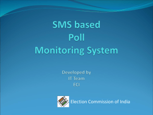 SMS based Poll Day Monitoring - Chief Electoral Officer Jammu