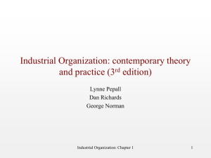 EC 170: Industrial Organization