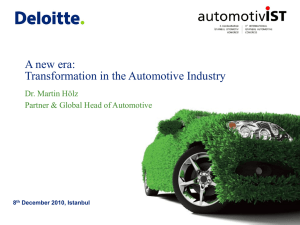 Transformation in Automotive Industry