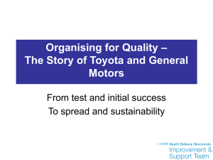 The Story of Toyota and General Motors