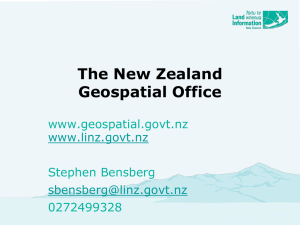 The New Zealand Geospatial Office