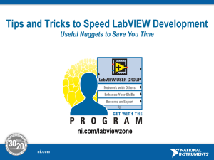 Tips and Tricks to Speed LabVIEW Development