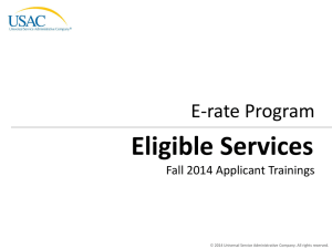 9-Eligible-Services-ESL - Universal Service Administrative