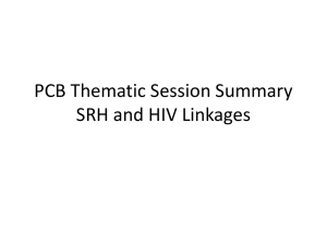 PCB Thematic Session: SRH and HIV Linkages