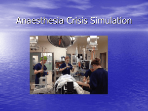 Anaesthesia Crisis Simulation
