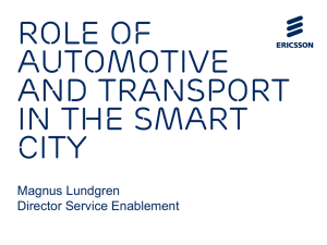 Role of automotive and transport in the smart city