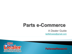 Parts e-Commerce - Dealer Communications